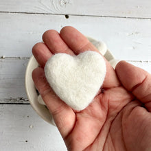 Load image into Gallery viewer, One White Felt Heart