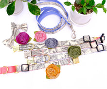 Load image into Gallery viewer, Botanica Leaf Print Canvas Martingale Dog Collar