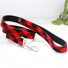 Load image into Gallery viewer, Buffalo Plaid Flannel Dog Leash - 5 colors!