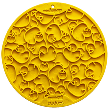 Load image into Gallery viewer, Licking Mat- Yellow Duckies with Suction Cups