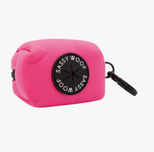 Load image into Gallery viewer, Neon Pink Dog Waste Bag Holder by Sassy Woof