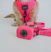 Load image into Gallery viewer, Neon Pink Dog Waste Bag Holder by Sassy Woof