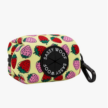 Load image into Gallery viewer, Strawberry Fields Furever Dog Waste Bag Holder by Sassy Woof