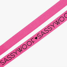 Load image into Gallery viewer, Neon Pink Dog Fabric Leash by Sassy Woof