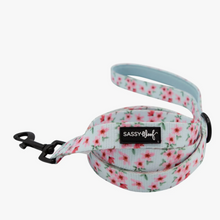 Load image into Gallery viewer, Sakura Floral Fabric Leash by Sassy Woof