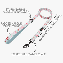 Load image into Gallery viewer, Sakura Floral Fabric Leash by Sassy Woof