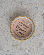 Load image into Gallery viewer, Blush Pink Marble Dog Bowl with Gold Accent