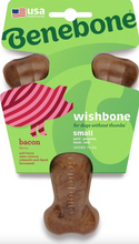 Load image into Gallery viewer, Benebone Bacon Flavor Wishbone Tough Dog Chew Toy