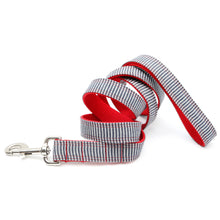 Load image into Gallery viewer, Railroad Denim Dog Dog Leash - Two Styles Blue Jean/Striped
