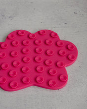 Load image into Gallery viewer, Hot Pink Paw Print Enrichment Lick Mat