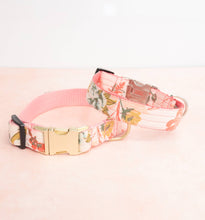 Load image into Gallery viewer, Lulu Pink Floral Voile Dog Collar