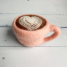 Load image into Gallery viewer, Felt Valentines Day Coffee / Latte Cup