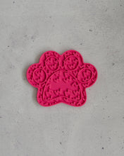Load image into Gallery viewer, Hot Pink Paw Print Enrichment Lick Mat