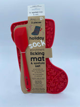 Load image into Gallery viewer, Stocking Enrichment Lick Mat with Silicone Spatula