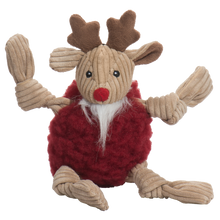 Load image into Gallery viewer, Holiday HuggleFleece FlufferKnottie, Redmund the Reindeer by HuggleHounds