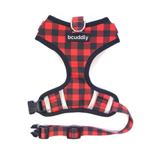 Load image into Gallery viewer, Control Dog Harness - Red Plaid Classic by Bcuddly