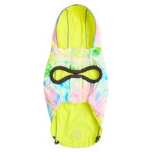 Load image into Gallery viewer, GF Pet Reversible Raincoat - Neon Yellow/Tie-Dye
