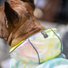 Load image into Gallery viewer, GF Pet Reversible Raincoat - Neon Yellow/Tie-Dye
