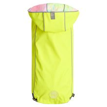 Load image into Gallery viewer, GF Pet Reversible Raincoat - Neon Yellow/Tie-Dye