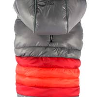 Load image into Gallery viewer, Soft Stripe Puffer Coat – Gray by Hip Doggie