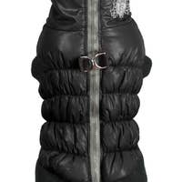 Load image into Gallery viewer, HD Crown Scrunchy Puffer Vest – Black by Hip Doggie