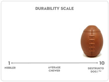 Load image into Gallery viewer, MKB FOOTBALL DURABLE RUBBER CHEW TOY AND TREAT DISPENSER - LARGE โ BROWN