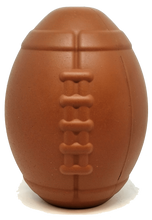 Load image into Gallery viewer, MKB FOOTBALL DURABLE RUBBER CHEW TOY AND TREAT DISPENSER - LARGE โ BROWN