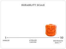 Load image into Gallery viewer, MKB JACK O' LANTERN DURABLE RUBBER CHEW TOY & TREAT DISPENSER - LARGE - ORANGE