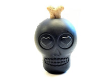 Load image into Gallery viewer, MKB SUGAR SKULL DURABLE RUBBER CHEW TOY & TREAT DISPENSER - LARGE – BLACK