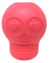 Load image into Gallery viewer, MKB SUGAR SKULL DURABLE RUBBER CHEW TOY & TREAT DISPENSER - LARGE – PINK