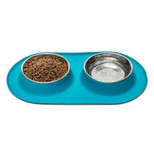 Load image into Gallery viewer, Copy of Double Silicone Feeder with Stainless Bowls, Medium, 1.5 Cups Per Bowl, 4 Colors Available