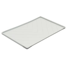 Load image into Gallery viewer, Silicone Non-Slip Dog Bowl Mat with Raised Edge and Two Sides Reinforced with Metal Rods, Medium, 20" x 12", 2 Available Colors