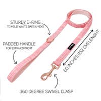 Load image into Gallery viewer, 'Dolce Rose' Dog Fabric Leash by Sassy Woof