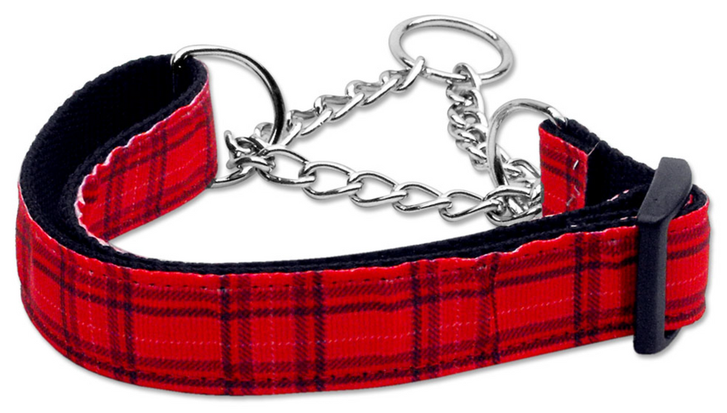 Red Plaid Martingale Collar