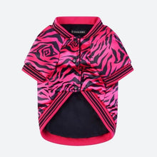 Load image into Gallery viewer, Pink Zebra Dog Bomber Jacket by Spark Paws