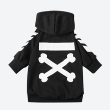 Load image into Gallery viewer, "WOOF" Dog Hoodie - Black & Reflective by Spark Paws