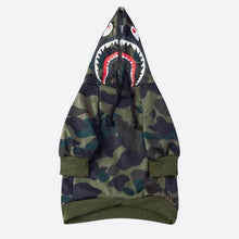 Load image into Gallery viewer, Green Camo Shark Monster Hoodie by Spark Paws