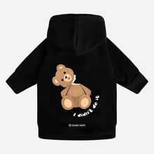 Load image into Gallery viewer, Teddy Bear Dog Hoodie - Black by Spark Paws