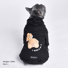 Load image into Gallery viewer, Teddy Bear Dog Hoodie - Black by Spark Paws
