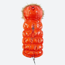 Load image into Gallery viewer, Ultra Down Puffer Jacket - Tangerine by Spark Paws