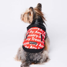 Load image into Gallery viewer, Vegan Leather Moto Vest - Red by Spark Paws