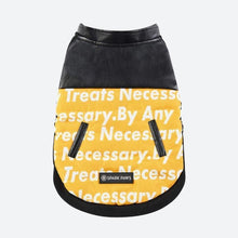 Load image into Gallery viewer, Vegan Leather Moto Vest - Yellow by Spark Paws