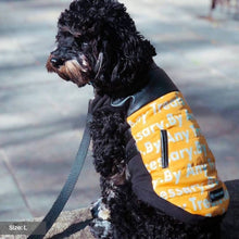 Load image into Gallery viewer, Vegan Leather Moto Vest - Yellow by Spark Paws