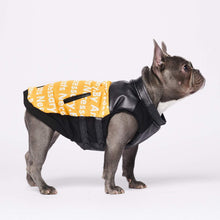 Load image into Gallery viewer, Vegan Leather Moto Vest - Yellow by Spark Paws