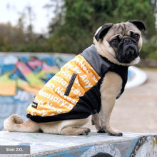 Load image into Gallery viewer, Vegan Leather Moto Vest - Yellow by Spark Paws