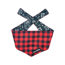 Load image into Gallery viewer, Dog Bandana - Red Plaid Classic by Bcuddly
