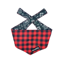 Load image into Gallery viewer, Dog Bandana - Red Plaid Classic by Bcuddly