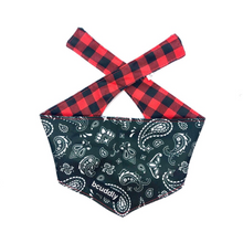 Load image into Gallery viewer, Dog Bandana - Red Plaid Classic by Bcuddly