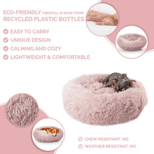 Load image into Gallery viewer, Shaggy Fur Donut Bolster Pet Bed