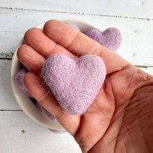 Load image into Gallery viewer, One Light Purple Felt Heart

